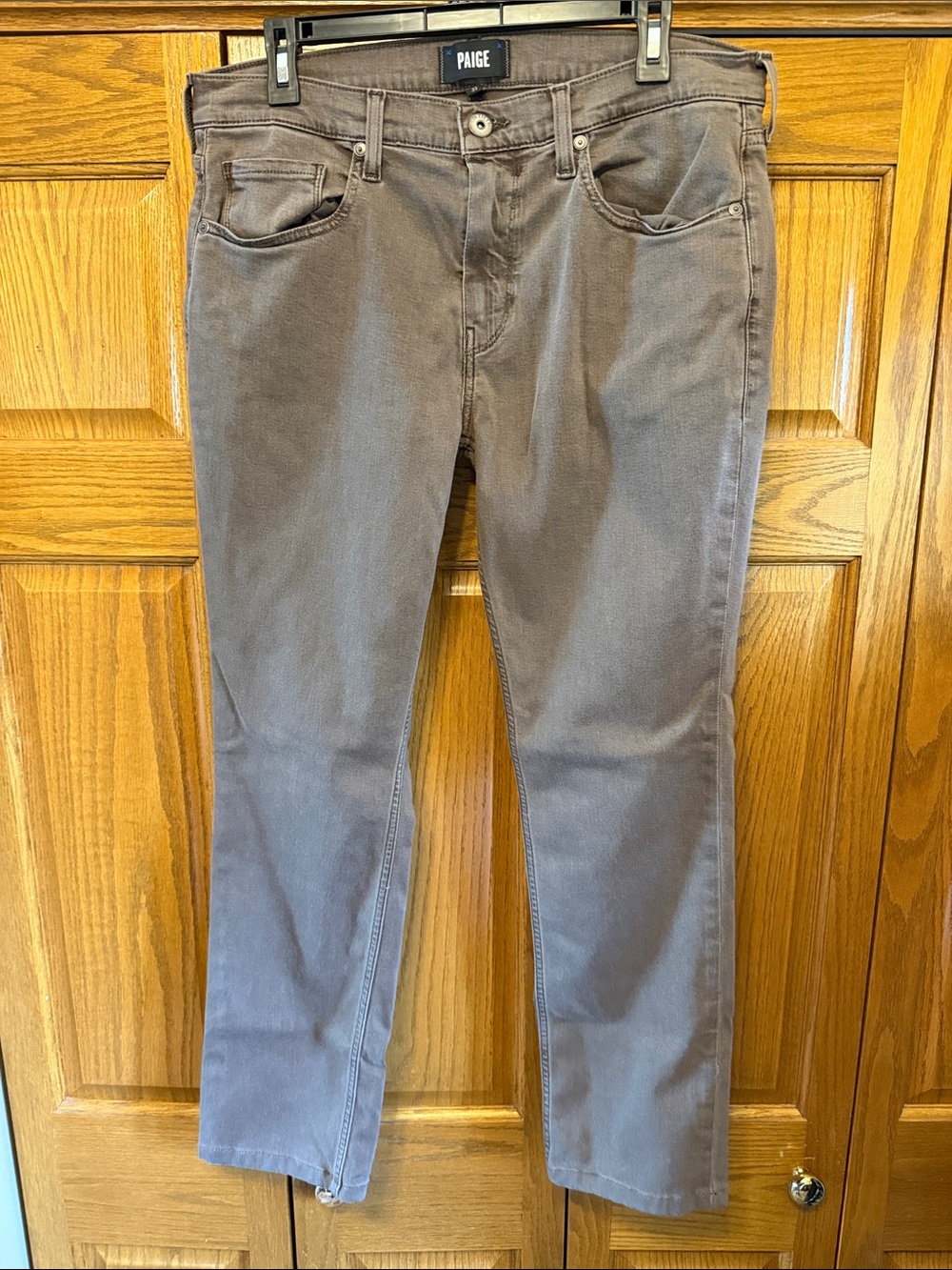 PAIGE Men’s Federal Straight-Leg Jeans in Brown-Size 33w/28 inseam